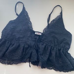 Free People Intimates Black Lace Camisole Tank Small
